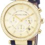 Michael-Kors-Damen-Armbanduhr-Chronograph-Quarz-Leder-MK2280-0